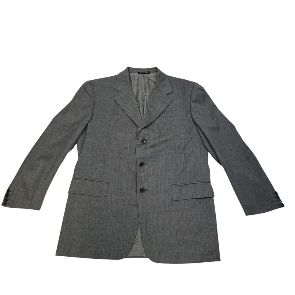 PAL ZILERI Loro Piana Super 150 Men's 44 Wool Grey 3 Button Sport Coat Blazer